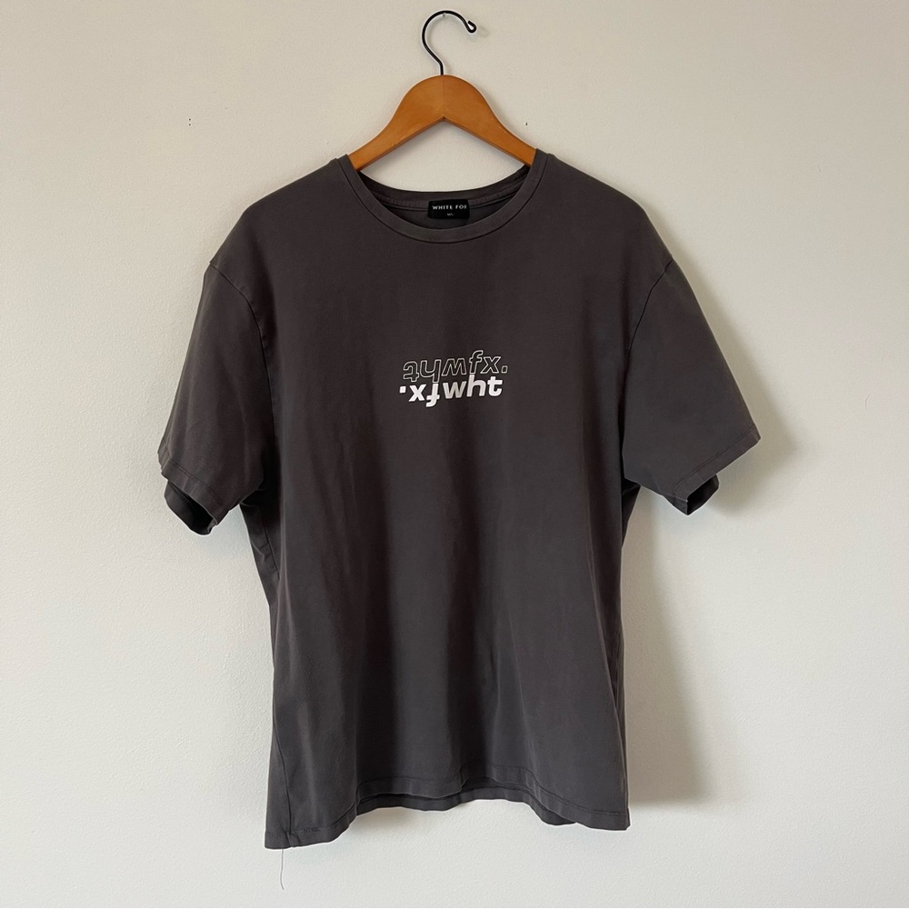 White Fox Boutique Women’s Dark Grey Oversized Tee Sz S/M